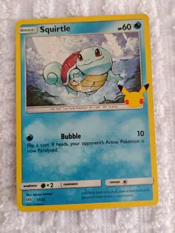 Pokemon TCG Squirtle 17/25 Promo Holo McDonald's 25th Anniversary Pokemon Card - Image 1