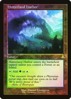 Hinterland Harbor - FOIL RETRO - 396 Rare Dominaria Remastered DMR MtG TCG Card - Image 1