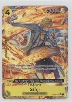 2023 One Piece Card Game: Kingdoms of Intrigue OP04 SR (Alt Art) Sanji #OP04-104 - Image 1
