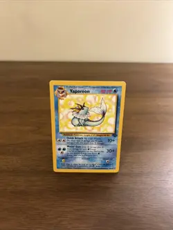 Pokemon TCG Vaporeon Jungle 28/64 Rare 1999 Wizards Base Set Non-Holo Card LP - Image 1