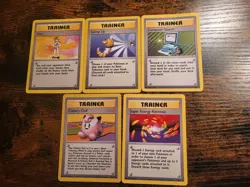 Pokemon Base Set Rare Trainer Lot Computer Search Super Energy Lass HP 5 Cards - Image 1