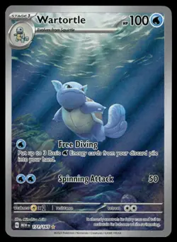Pokemon Cards Wartortle 171/165 151 Illustration Rare - Image 1