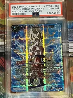 Dragon Ball Card SS Son Goku, Pride of the Saiyans History of Son Goku PSA 10 - Image 1