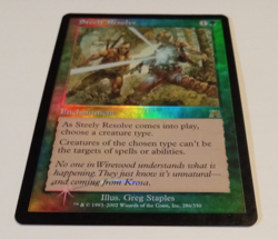 MTG Steely Resolve Onslaught Foil 2002 NM - Image 2