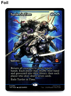 Turtles in Time (Showcase) #0284 FOIL Teenage Mutant Ninja Turtles MTG NM 💧 - Image 1
