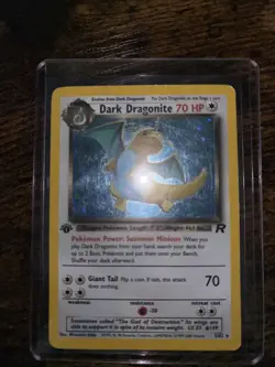 Pokemon TCG Dark Dragonite Holo Rare Card First Edition 5/82 - Image 1