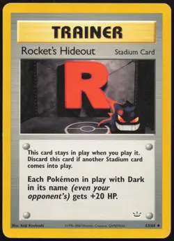 Carte Pokemon Rocket's Hideout 63/64 Neo Revelation English - Image 1