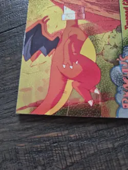 1999 Topps Pokemon Pikachu's Vacation Trapped Charizard Foil #51 - Has 3 Creases - Image 2