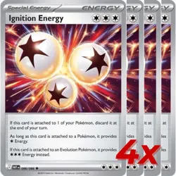 4x Playset Ignition Energy 086/086 White Flare Pokemon TCG - Image 1