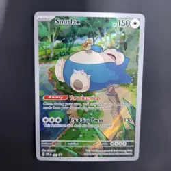 Pokemon TCG Snorlax 051 Promo Scarlet Violet Black Star Holo LP - Image 5