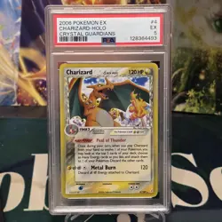 2006 Pokemon EX Charizard Holo Crystal Guardians PSA 5 - Image 1