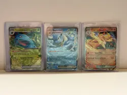Venusaur ex, Charizard ex & Blastoise ex Scarlet & Violet 151 Set Pokemon - NM - Image 1