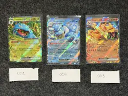 Venusaur ex, Charizard ex & Blastoise ex Scarlet & Violet 151 Set Pokemon - NM - Image 3