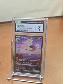 Pokemon TCG Charizard ex 199/165 Scarlet & Violet 151 CGC 9 MINT - Image 1