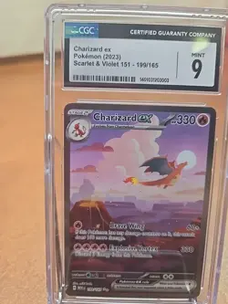 Pokemon TCG Charizard ex 199/165 Scarlet & Violet 151 CGC 9 MINT - Image 2