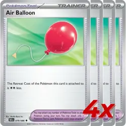 4x Playset Air Balloon 079/086 Black Bolt Pokemon TCG - Image 1