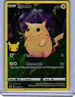 Pokemon TCG Pikachu 005/025 Holo 25th Anniversary Celebrations NM - Image 1