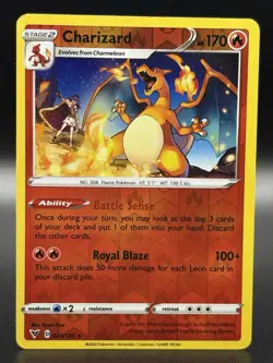 Pokemon TCG - Charizard 025/185 Swsh04: Vivid Voltage Reverse Holo - NM - Image 1