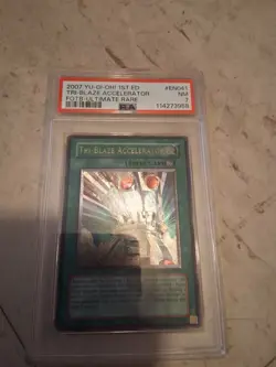 2007 YU-GI-OH! FOTB-FORCE OF THE BREAKER #EN041 TRI-BLAZE ACCELERATOR PSA 7 - Image 1
