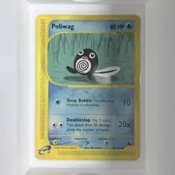 Pokemon Poliwag 40 HP Basic Expedition Base Set 87/144 Common Card - Image 1