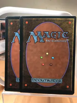 MtG card, 2x Red Scarab, Ice Age enchant creature - Image 2