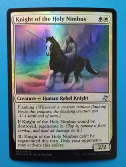 MTG 1x FOIL Knight of the Holy Nimbus NM Time Spiral Remastered Magic - Image 1