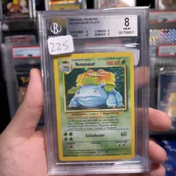 1999 Pokemon Venusaur 015/102 Base Set Holo BGS NM-MT 8 - Image 1