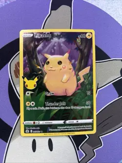 Pokemon TCG ~ Pikachu Full Art Holo Celebrations 005/025 Mint Rare - Image 1