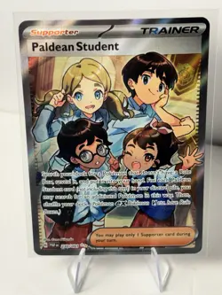 Pokemon TCG Scarlett & Violet Paldean Fates Paldean Student 230/091 Full Art - Image 1
