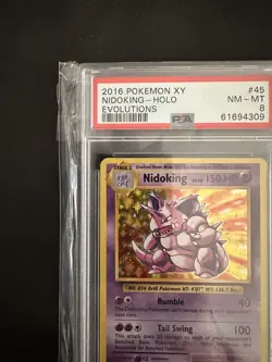 ⭐ 2016 POKEMON XY NIDOKING - HOLO EVOLUTIONS #45 PSA 8 NM-MT - Image 2