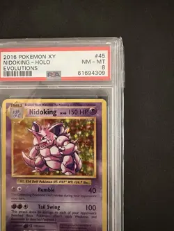 ⭐ 2016 POKEMON XY NIDOKING - HOLO EVOLUTIONS #45 PSA 8 NM-MT - Image 3