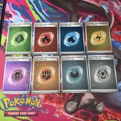 Scarlet & Violet 151 Cosmos Holo Basic Energy Lot 8 Complete Set 001-008 Pokemon - Image 1