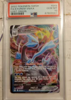Pokemon Kyurem VMAX Sword & Shield-Lost Origin 049/196 Regular Ultra Rare-PSA 10 - Image 1