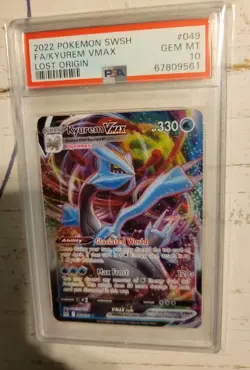 Pokemon Kyurem VMAX Sword & Shield-Lost Origin 049/196 Regular Ultra Rare-PSA 10 - Image 3
