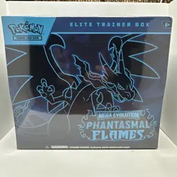 Pokemon Mega Evolution Phantasmal Flames Elite Trainer Box Factory Sealed - Image 1
