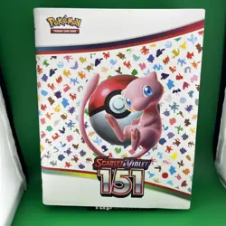 POKEMON Scarlet & Violet 151 Mew Collection Binder With 160 Commons. (T21) - Image 1
