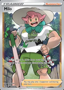1x Milo - 190/192 - Full Art Ultra Rare NM-Mint Pokemon SWSH02 - Rebel Clash - Image 1