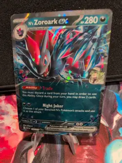 Ascended Heroes N's Zoroark EX Double Rare #137/217 Pokemon TCG Pack Fresh 🔥 - Image 1