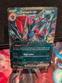 Ascended Heroes N's Zoroark EX Double Rare #137/217 Pokemon TCG Pack Fresh 🔥 - Image 2