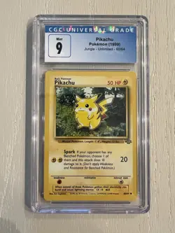 PIKACHU 1999 Pokemon Jungle #60 CGC 9 : BASIC Pokemon 60/64 - Image 1