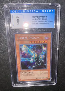 2004 Yu-Gi-Oh! Barrel Dragon MC1-EN002 Secret Rare CGC 9 MINT - Image 1