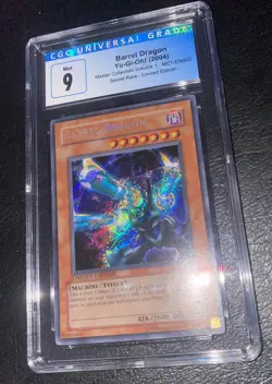 2004 Yu-Gi-Oh! Barrel Dragon MC1-EN002 Secret Rare CGC 9 MINT - Image 2