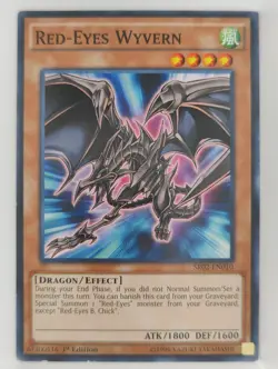 Yu-Gi-Oh! Red-Eyes Wyvern - SR02-EN010 - Common - 1st Edition - MP - Image 1