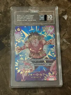 One Piece Monkey D. Luffy The Best Vol. 2 EB02-061 Secret Rare sp Alt Art TAG 10 - Image 1