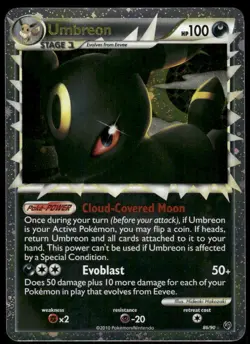 Pokemon Cards Umbreon 86/90 HGSS Undaunted Rare Prime - Image 1