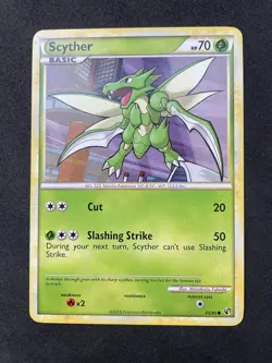 SCYTHER 65/90 HGSS Undaunted - Non Holo Pokemon Card NM - Image 1