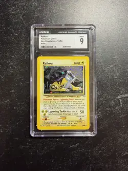 CGC 9 Raikou Neo Revelation 13/64 Holo Rare Pokemon Card 2001 Unlimited - Image 1