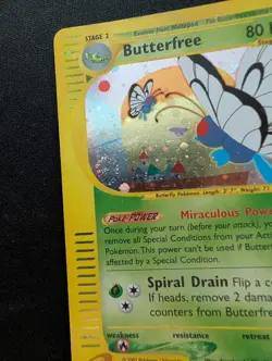 NM Pokemon Holo ~SWIRL~ Butterfree 5/165 Expedition Set Vintage 2002 - Image 2
