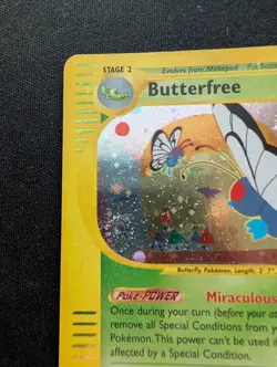 NM Pokemon Holo ~SWIRL~ Butterfree 5/165 Expedition Set Vintage 2002 - Image 3