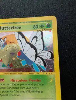 NM Pokemon Holo ~SWIRL~ Butterfree 5/165 Expedition Set Vintage 2002 - Image 4